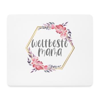 Weltbeste Mama Muttertag Mama Geschenk Geburtstag  - Mousepad (Querformat) - Weiß - Vorne