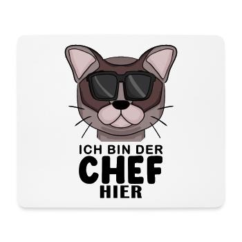 coole Katze - Burma Katze - Chef Spruch - Mousepad (Querformat) - Weiß - Vorne