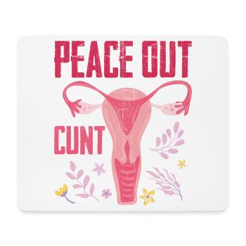Hysterectomy Recovery Products Peace Out Uterus - Mouse Pad (horizontal) - white - Front