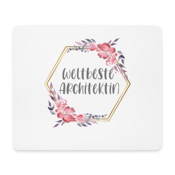 Weltbeste Architektin Architektur Beruf Geschenk - Mousepad (Querformat) - Weiß - Vorne