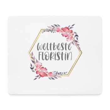 Weltbeste Floristin Blumen Beruf Geschenk - Mousepad (Querformat) - Weiß - Vorne