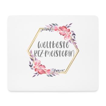 Weltbeste KFZ-Meisterin Beruf Geschenk - Mousepad (Querformat) - Weiß - Vorne