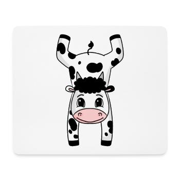 Handstand Cow Gymnastics Headstand Gymnastics - Mouse Pad (horizontal) - white - Front