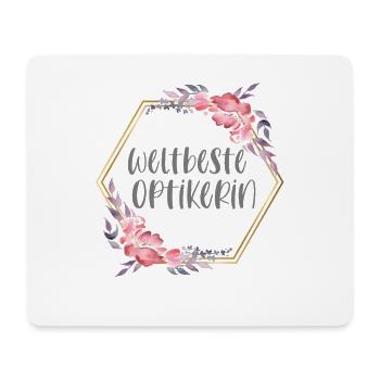 Weltbeste Optikerin Optiker Beruf Geschenk - Mousepad (Querformat) - Weiß - Vorne