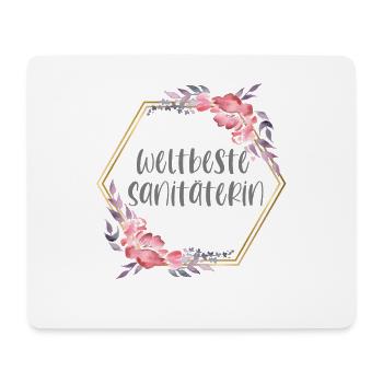 Weltbeste Sanitäterin Sanitäter Beruf Geschenk - Mousepad (Querformat) - Weiß - Vorne