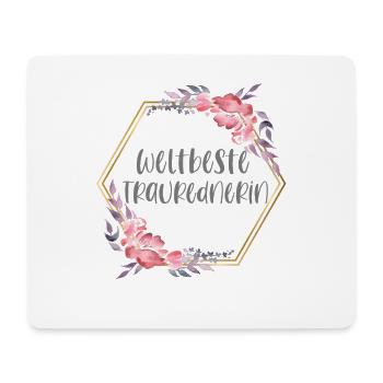 Weltbeste Traurednerin Hochzeit Beruf Geschenk - Mousepad (Querformat) - Weiß - Vorne