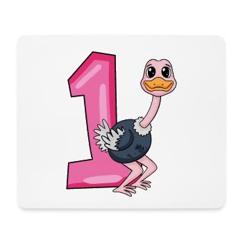 1 Geburtstag 1 Jahre alt mit Tier Motiv - Eins - Mousepad (Querformat) - Weiß - Vorne