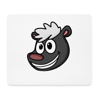 Mouffette - Tapis de souris (format paysage) - blanc - Devant