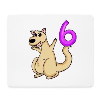 6 Birthday 6 years old with animal motif - six - Mouse Pad (horizontal) - white - Front