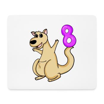 8 Birthday 8 years old with animal motif - eight - Mouse Pad (horizontal) - white - Front