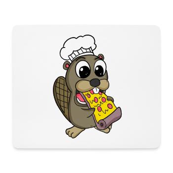 Gourmet Beaver Pizza - Mouse Pad (horizontal) - white - Front