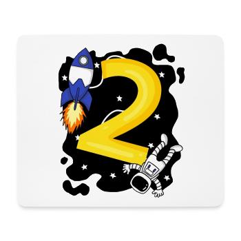 2 Birthday Boy Astronaut - two years - Mouse Pad (horizontal) - white - Front
