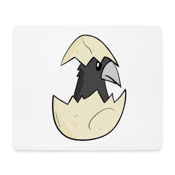 Bébé corbeau - Tapis de souris (format paysage) - blanc - Devant