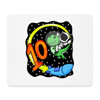 10 Geburtstag Junge Astronaut - zehn Jahre - Mousepad (Querformat) - Weiß - Vorne