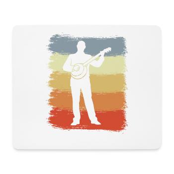 Vintage Banjo Player - Mouse Pad (horizontal) - white - Front