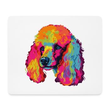 Poodle Dog Colorful - Mouse Pad (horizontal) - white - Front