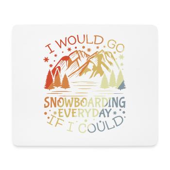 Snowboarder Motivation - Mouse Pad (horizontal) - white - Front