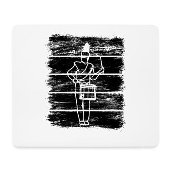 Drôle de batteur - Tapis de souris (format paysage) - blanc - Devant