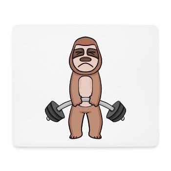 Sloth Dumbbell Training Strength Training Fitness - Tapis de souris (format paysage) - blanc - Devant