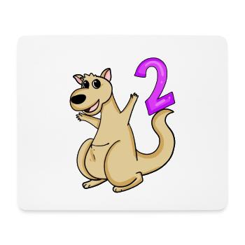 2 anniversaire 2 ans avec motif animal - deux - Tapis de souris (format paysage) - blanc - Devant