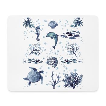 Under the Ocean - Marine Life Lovers - Mouse Pad (horizontal) - white - Front
