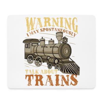 Lokomotive Zug - Mousepad (Querformat) - Weiß - Vorne