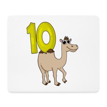 10 Geburtstag 10 Jahre alt mit Tier Motiv - zehn - Mousepad (Querformat) - Weiß - Vorne