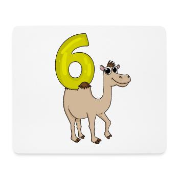 6 Birthday 6 years old with animal motif - six - Mouse Pad (horizontal) - white - Front