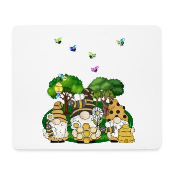 Jardin de nid d’abeilles de la colonie d’abeilles - Tapis de souris (format paysage) - blanc - Devant