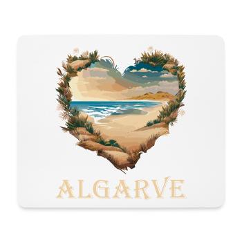 Algarve, Portugal. Heart Beach - Mousepad (Querformat) - Weiß - Vorne