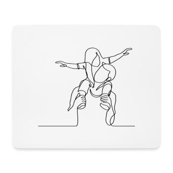Passendes Vater-Tochter T-Shirt – Familienlook, Ge - Mousepad (Querformat) - Weiß - Vorne