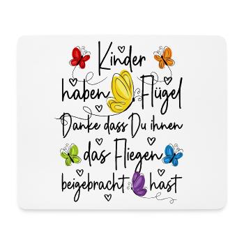 Kita Abschied Danke - Kinder haben Flügel  - Mousepad (Querformat) - Weiß - Vorne