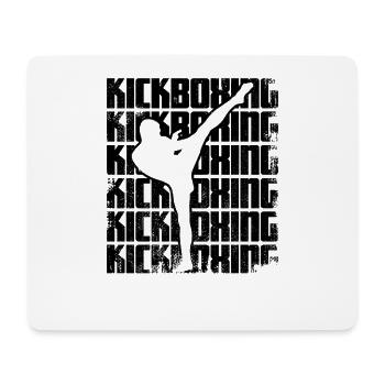 Kickboxen - Mousepad (Querformat) - Weiß - Vorne