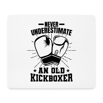 Kickboxer Opa - Mousepad (Querformat) - Weiß - Vorne