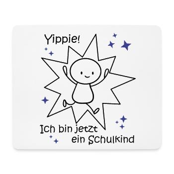 Yippie Schulkind - Mousepad (Querformat) - Weiß - Vorne