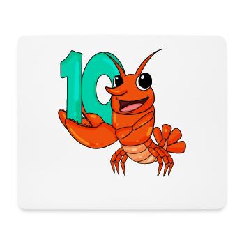 10th birthday motif lobster - ten years - Mouse Pad (horizontal) - white - Front