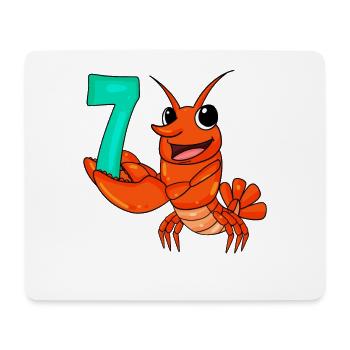 7th Birthday Motif Lobster - seven years - Mouse Pad (horizontal) - white - Front
