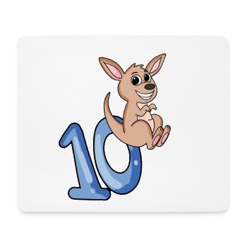 10th birthday motif kangaroo - ten years - Mouse Pad (horizontal) - white - Front