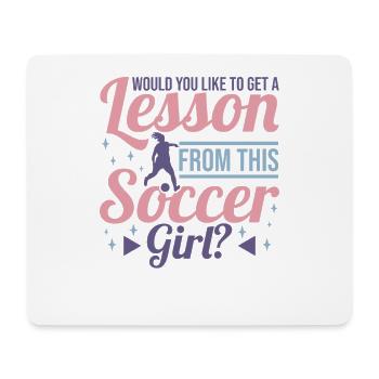 Fußballspielerin - Mousepad (Querformat) - Weiß - Vorne