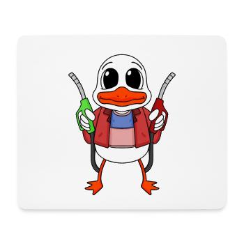 Gas station attendant Duck gas station - Mouse Pad (horizontal) - white - Front
