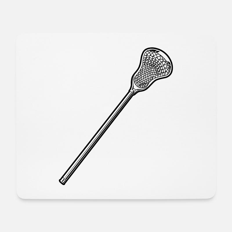 Lacrosse Schläger - Mousepad (Querformat) - Weiß