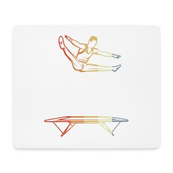 Funny trampoline boy - Mouse Pad (horizontal) - white - Front