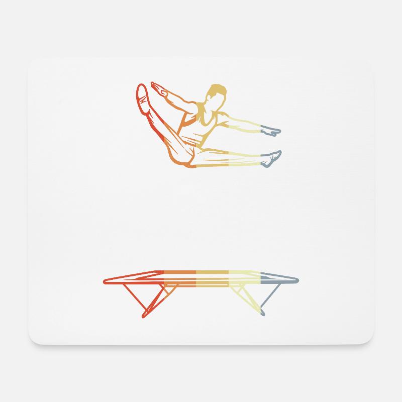 Funny trampoline boy - Mouse Pad (horizontal) - white