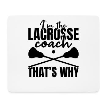 Lacrosse Coach - Mouse Pad (horizontal) - white - Front