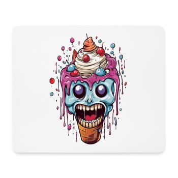 Gâterie colorée pour les morts avec garniture à la crème - Tapis de souris (format paysage) - blanc - Devant
