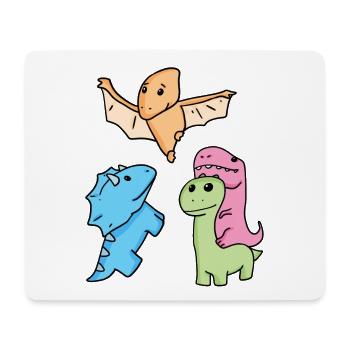Dinosaure - Tapis de souris (format paysage) - blanc - Devant