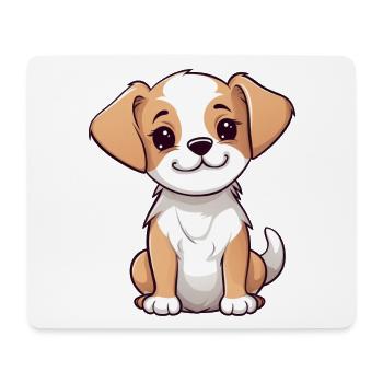 Cute Little Dog Puppy Child Baby Gift Dogs - Mouse Pad (horizontal) - white - Front