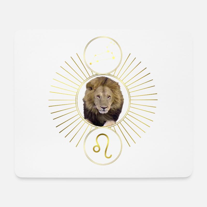 Graphic Leo Zodiac Astrology Constellation - Mouse Pad (horizontal) - white