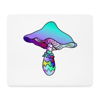 Champignon Psychédélique - Champignon Arc-en-ciel - Tapis de souris (format paysage) - blanc - Devant