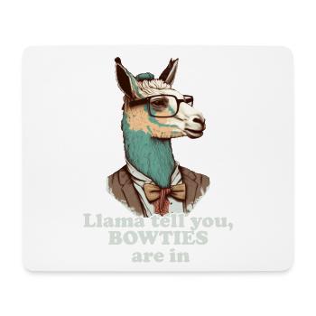 Bowties are in Lama - Mousepad (Querformat) - Weiß - Vorne
